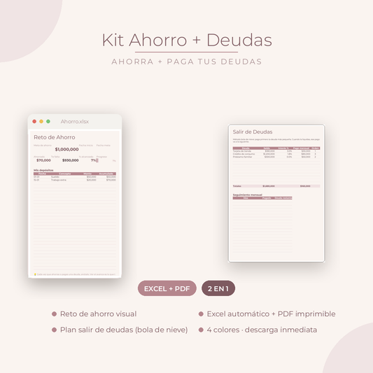 Kit Ahorro + Deudas