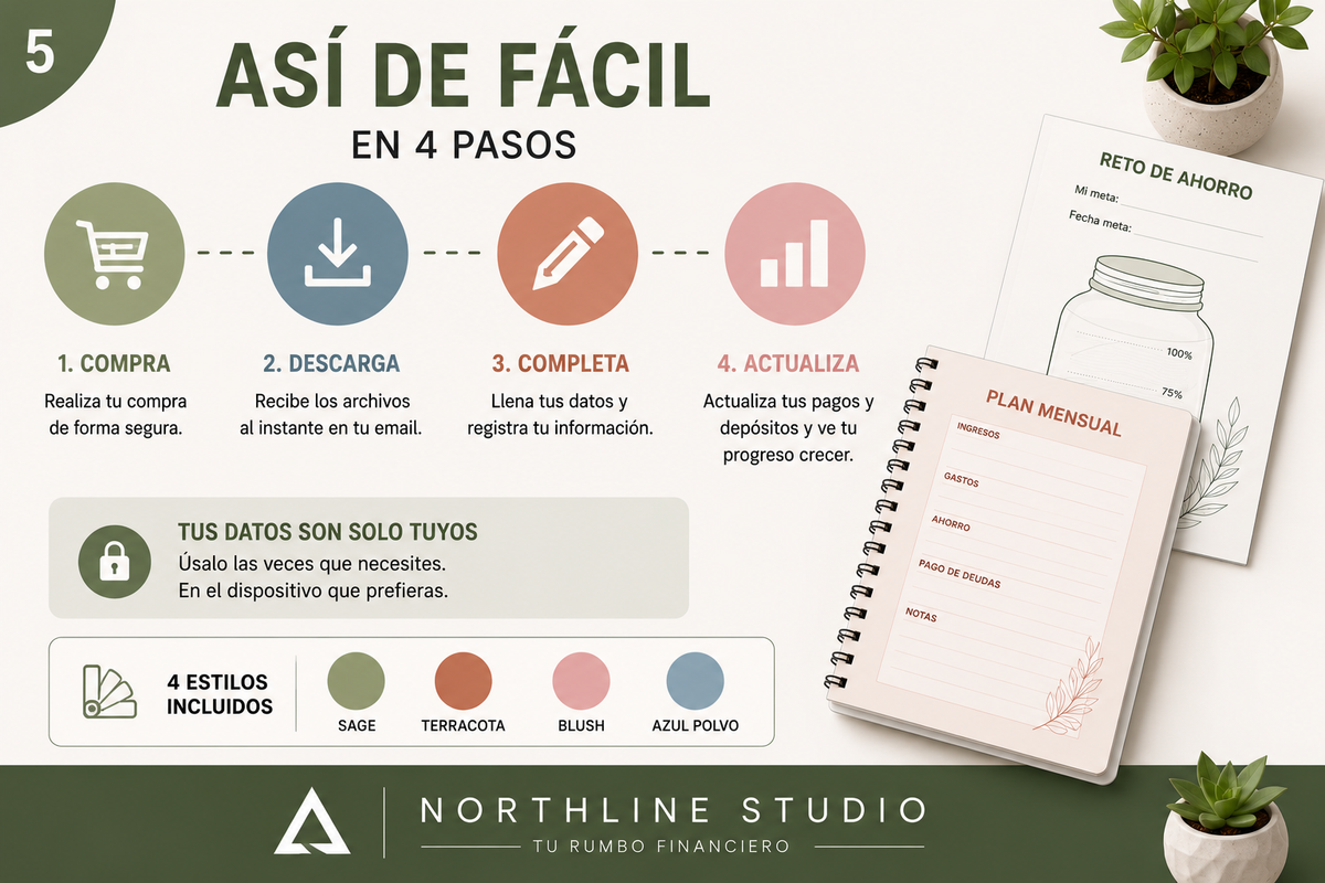Kit Ahorro + Deudas | Excel + PDF Imprimible