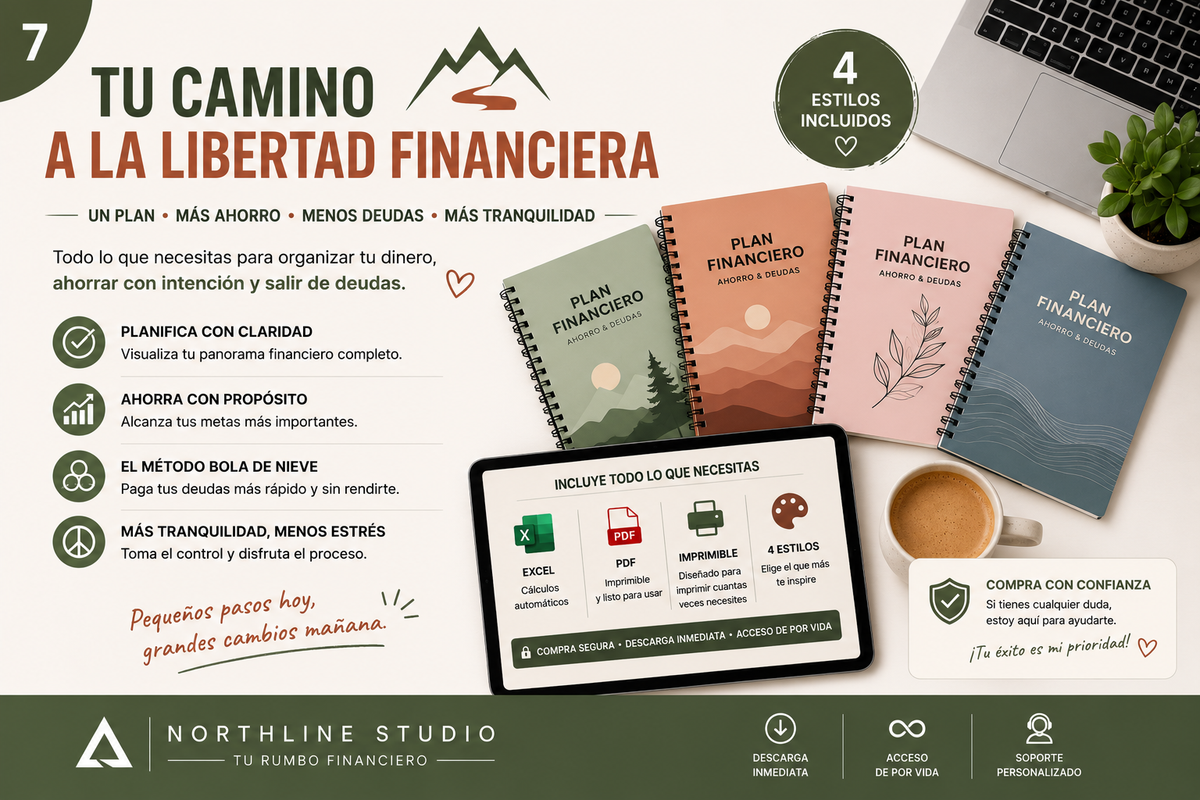 Kit Ahorro + Deudas | Excel + PDF Imprimible