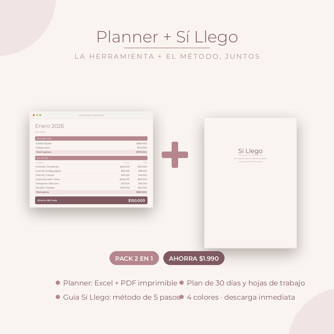 Pack Planner + Sí Llego