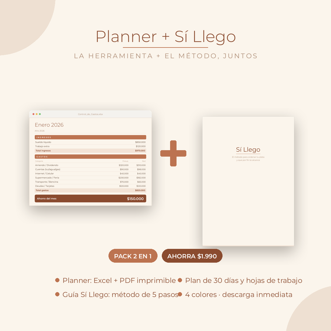 Pack Planner + Sí Llego