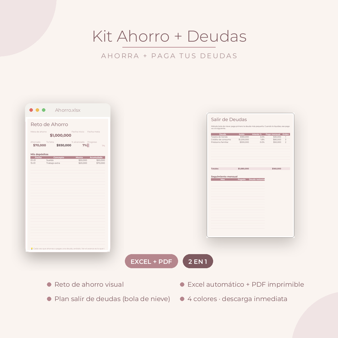 Kit Ahorro + Deudas