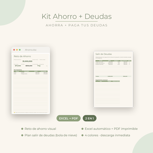 Kit Ahorro + Deudas